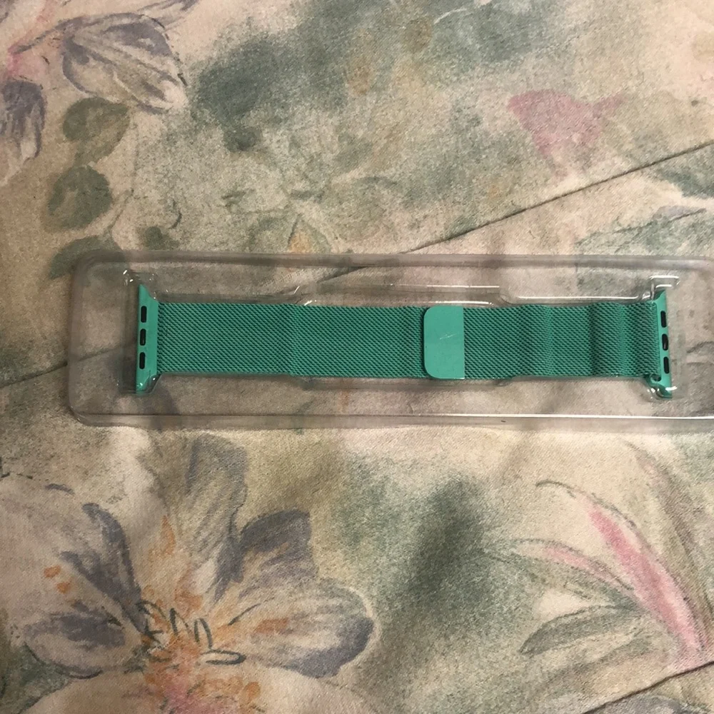 Green/light blue, magnetic Apple Watch